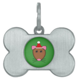 Merry Christmas Mouse Pet Tag