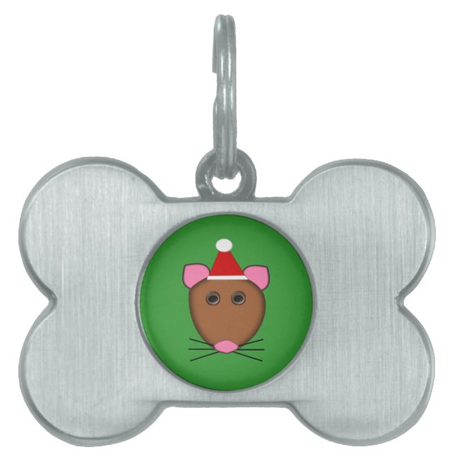 Merry Christmas Mouse Pet Tag (Front)