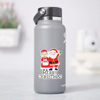 Merry Christmas Mr and Mrs Claus Sticker
