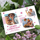 Merry Christmas Mr & Mrs 3 Photo Collage Modern<br><div class="desc">Merry Christmas Mr & Mrs 3 Photo Collage Trendy Modern Christmas Cards features a photo collage of three of your favourite photos with your the text "Merry Christmas from the new Mr & Mrs" in elegant pink script. Personalise by editing the text in the text boxes provided. Perfect for Christmas...</div>