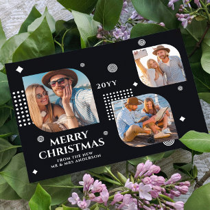 Merry Christmas Mr & Mrs 3 Photo Collage Modern