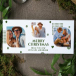 Merry Christmas Mr & Mrs 3 Photo Collage Modern Holiday Card<br><div class="desc">Merry Christmas Mr & Mrs 3 Photo Collage Trendy Modern Christmas Cards features a photo collage of three of your favourite photos with your the text "Merry Christmas from the new Mr & Mrs" in elegant green script. Personalise by editing the text in the text boxes provided. Perfect for Christmas...</div>