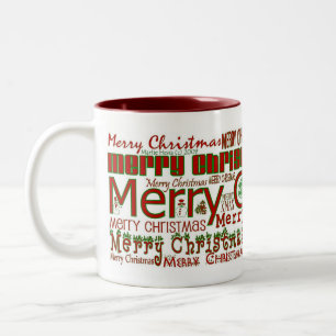 Merry Christmas Mug - Red Interior