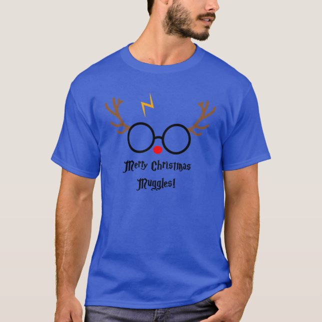 Merry Christmas Muggles Gift For Christmas friends T-Shirt (Front)