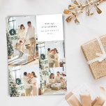 Merry Christmas Multi 5 Full Bleed Photo Collage  Holiday Card<br><div class="desc">Minimalist Merry Christmas Multi 5 Full Bleed Photo Collage Holiday Card</div>