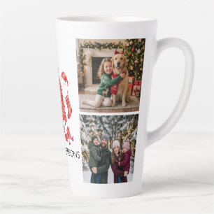 Merry Christmas Multi Photo Family Latte Mug