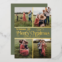 Merry Christmas Multi-photo Gold