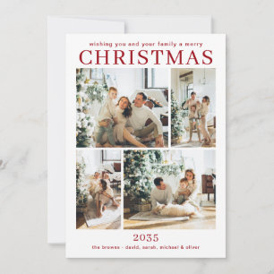 Merry Christmas Multi Photo Holiday Card