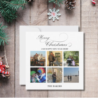 Merry Christmas Multi Photos Holiday Card