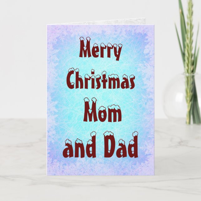Merry Christmas Mum and Dad Card (Front)