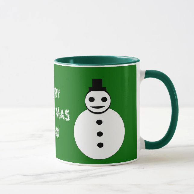 Merry Christmas Mum Custom Snowman Mug (Right)