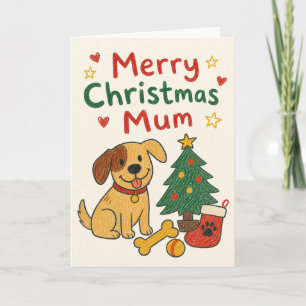 Merry Christmas Mum From The Dog Card