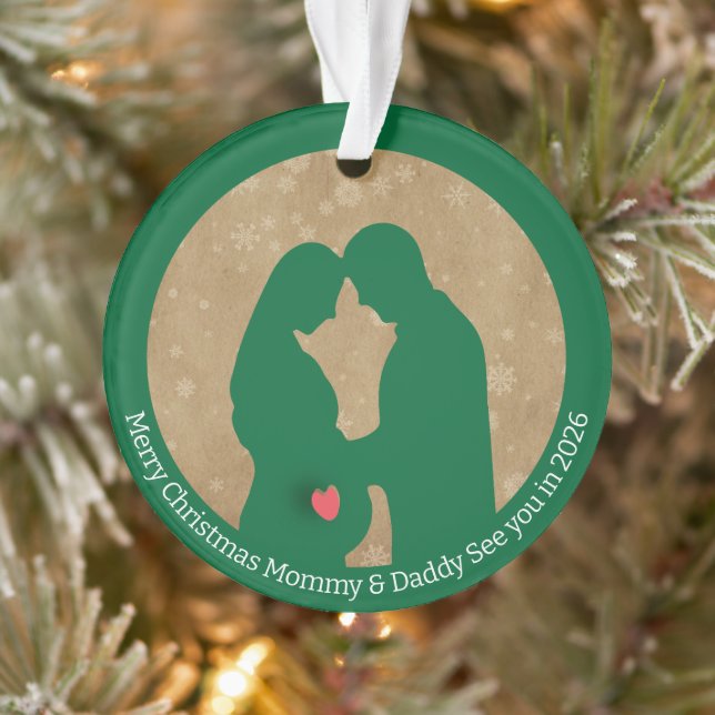 Merry Christmas Mummy & Daddy See you in 2026 Ornament (Tree)