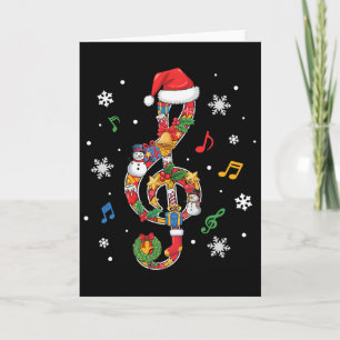 Merry Christmas Musical Note Music Lover Kids Musi Card