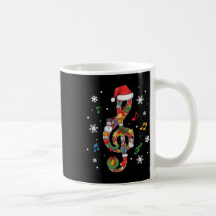 Merry Christmas Musical Note Music Lover Kids Musi Coffee Mug
