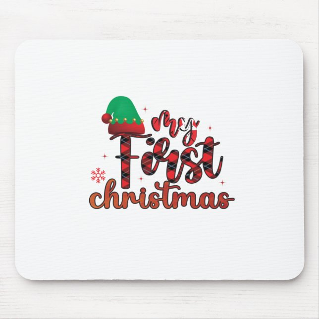 Merry Christmas My First Christmas Mouse Pad (Front)