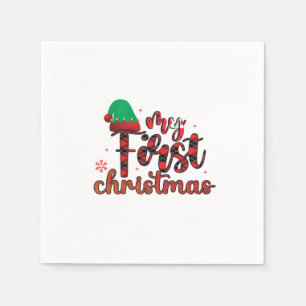 Merry Christmas My First Christmas Napkin