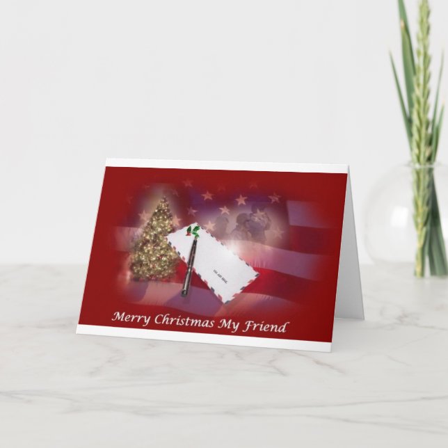 Merry Christmas My Friend Holiday Card (Front)