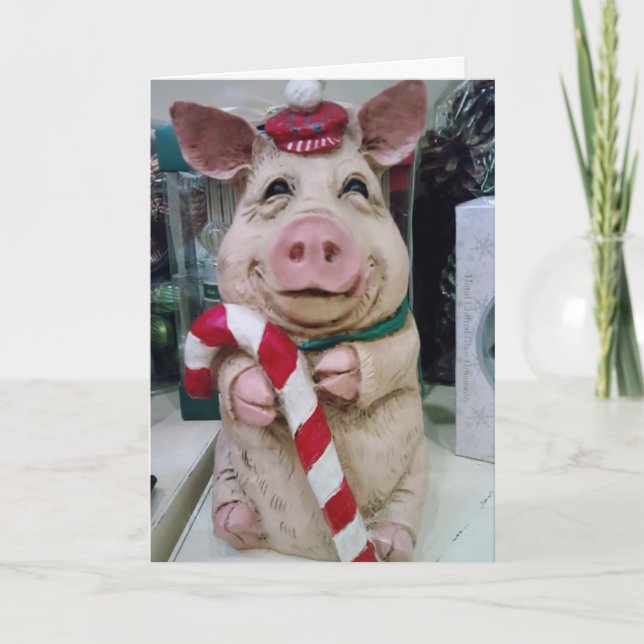 MERRY CHRISTMAS MY LITTLE PIGGY HOLIDAY CARD (Front)