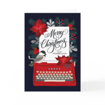 Merry Christmas My Mum with Vintage Typewriter 