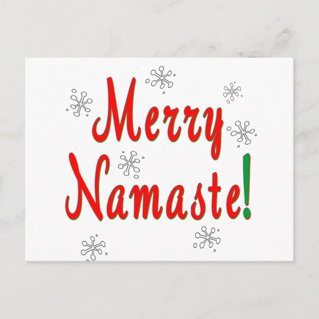 Merry Christmas Namaste Gifts Holiday Postcard (Front)