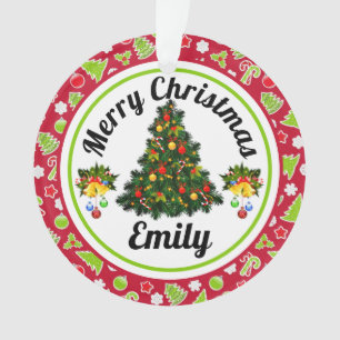 Merry Christmas Name Ornament