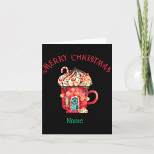 Merry Christmas Name Sweets House Youth Xs Xl  Card