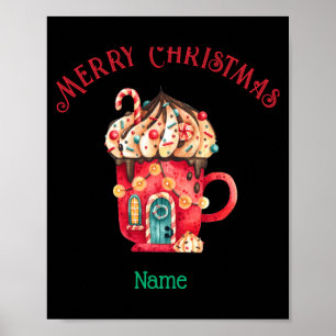 Merry Christmas Name Sweets House Youth Xs Xl  Poster