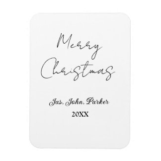 MERRY CHRISTMAS NAME YEAR 20XX SIMPLE MINIMAL MAGNET