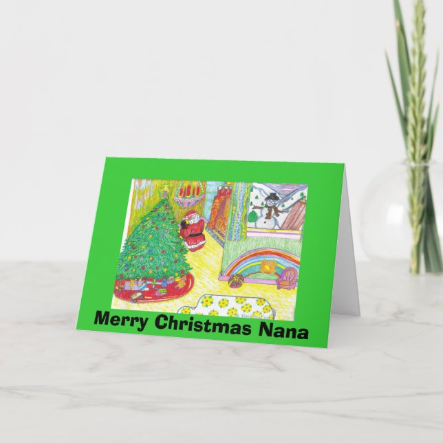 Merry Christmas Nana Holiday Card (Front)