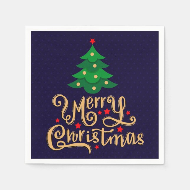 Merry Christmas  Napkin (Front)