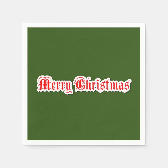 Merry Christmas   Napkin (Front)