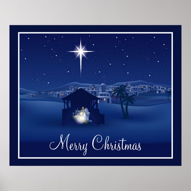 Merry Christmas Nativity Poster (Front)