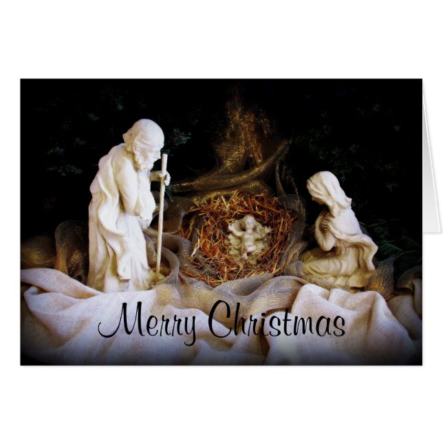 Merry Christmas Nativity Scene (Front Horizontal)