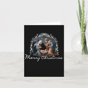 Merry Christmas Nativity Scene North Star Ba Card
