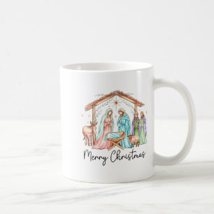 Merry Christmas Nativity Scene North Star Baby Jes Coffee Mug