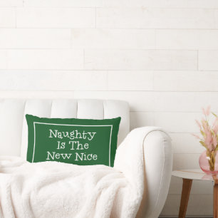 Merry Christmas   Naughty Is The New Nice Lumbar P Lumbar Cushion