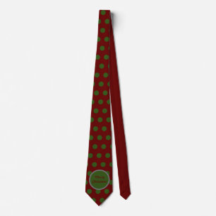 Merry Christmas Neck Tie (Maroon & Hunter Green)