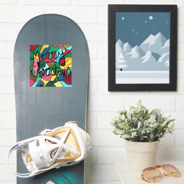 MERRY CHRISTMAS NEUROGRAPHIC & BLACK LINE (Snowboard)