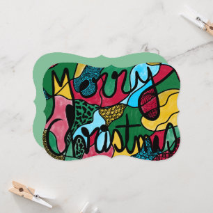 MERRY CHRISTMAS NEUROGRAPHIC & BLACK LINE CARD