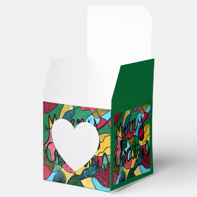 MERRY CHRISTMAS NEUROGRAPHIC & BLACK LINE  FAVOUR BOX (Opened)
