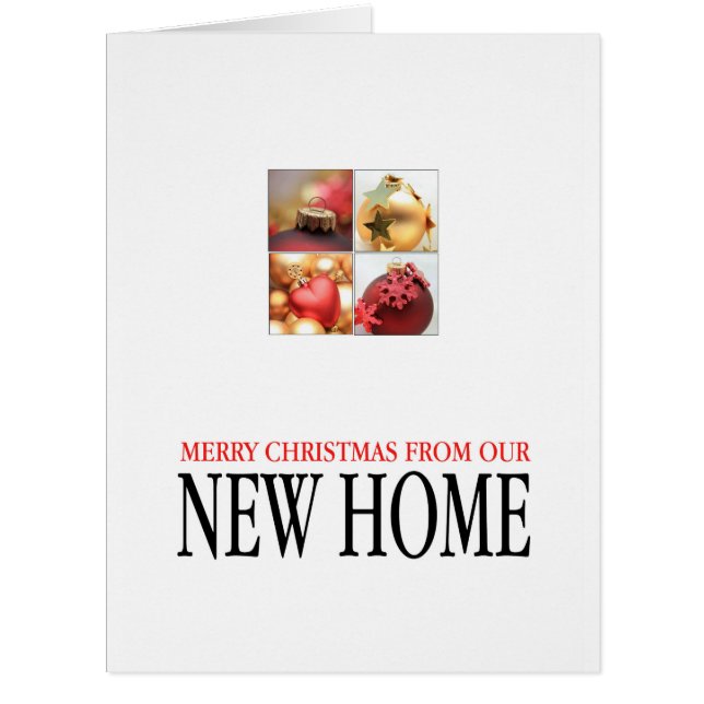 Merry Christmas - New Address Christmas Card (Front)