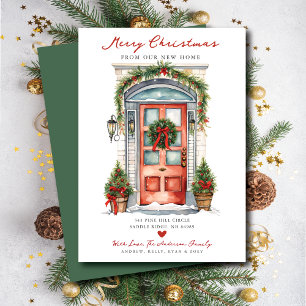 Merry Christmas New Home Door Moving Announcement