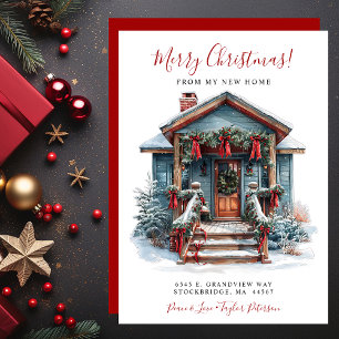 Merry Christmas New Home Front Door Moving Announcement
