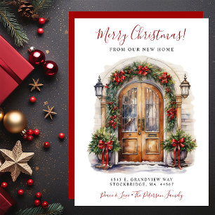 Merry Christmas New Home Front Door Moving Announcement