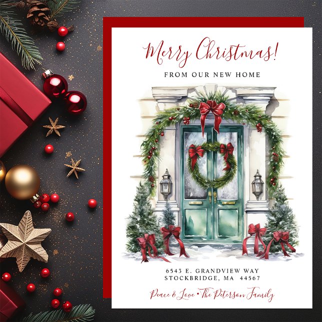 Merry Christmas New Home Front Door Moving Announcement (Creator Uploaded)