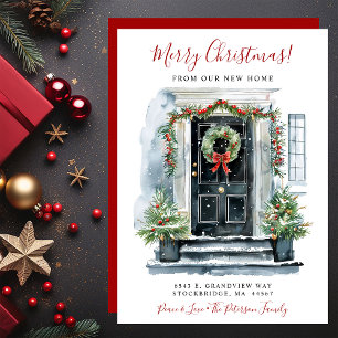 Merry Christmas New Home Front Door Moving Announcement