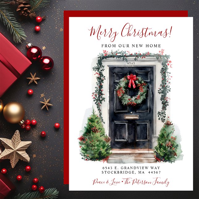 Merry Christmas New Home Front Door Moving Announcement (Creator Uploaded)