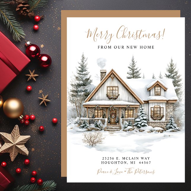 Merry Christmas New Home Moving Announcement (Creator Uploaded)