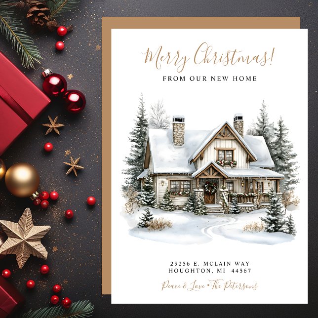 Merry Christmas New Home Moving Announcement (Creator Uploaded)